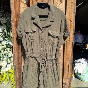 Moa Moa Olive Jumpsuit